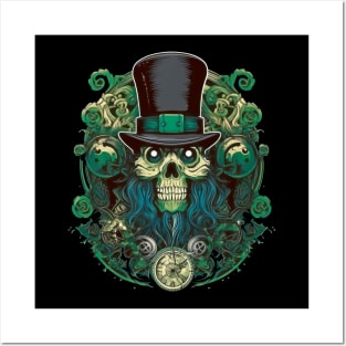 Steampunk like skull with Zylinder Posters and Art